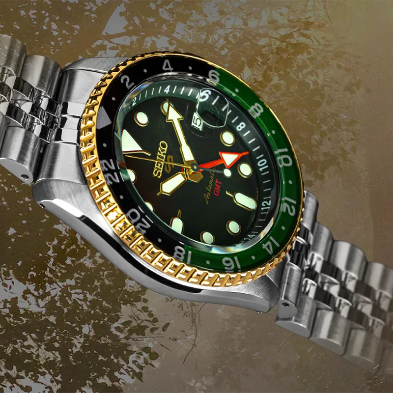 Seiko 5 Sports Forest Green Sunrise Dial Limited Edition Men’s Watch- SSK050K1